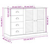 vidaXL Buffet avec tiroirs VIGO 113x40x75 cm bois massif de pin