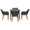 vidaXL Ensemble de salle &agrave; manger pour jardin 5 pcs Gris polyrotin