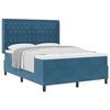 vidaXL Lit &agrave; ressorts avec matelas Bleu 140 x 200 cm Velours