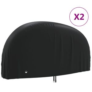 vidaXL Housses de v&eacute;lo 2 pcs 200x70x110 cm tissu oxford 190T