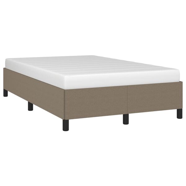 vidaXL Cadre de lit sans matelas taupe 120x190 cm tissu