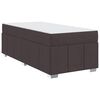 vidaXL Cadre de lit avec matelas Marron fonc&eacute; 100 x 200 cm tissu