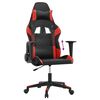 vidaXL Chaise de jeu Noir et rouge Similicuir