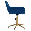 vidaXL Chaises pivotantes &agrave; manger lot de 4 Bleu Velours