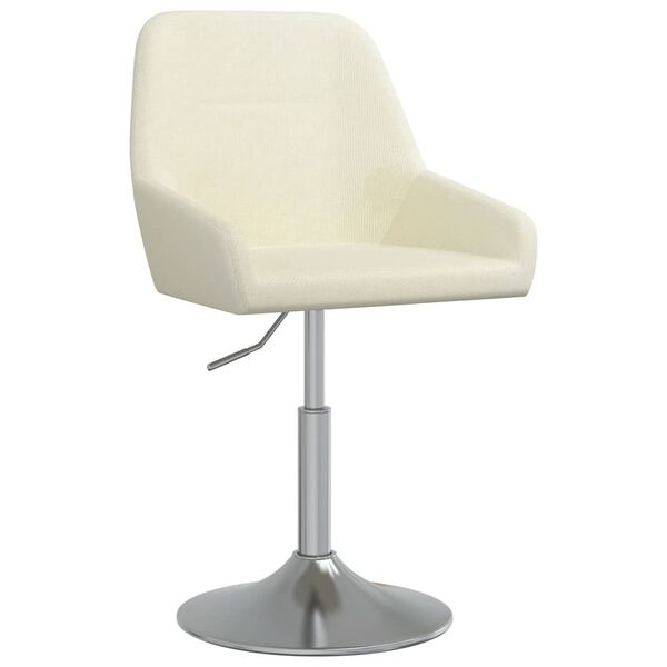 vidaXL Tabouret de bar Cr&egrave;me Tissu
