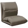vidaXL Chaise pliable de sol Gris fonc&eacute; Microfibre