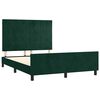 vidaXL Cadre de lit sans matelas vert fonc&eacute; 140x200 cm velours