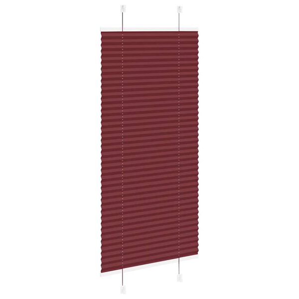 vidaXL Store pliss&eacute; rouge bordeaux 60x150 cm largeur du tissu 59,4 cm