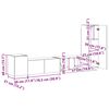 vidaXL Ensemble meuble TV 3 pcs Ch&ecirc;ne Sonoma Bois d'ing&eacute;nierie
