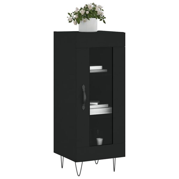 vidaXL Buffet Noir 34,5x34x90 cm Bois d'ing&eacute;nierie