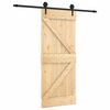 vidaXL Porte coulissante Naturel et noir 85 x 210 cm