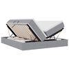 vidaXL Lit avec rangement et matelas Gris clair 200 x 200 cm Polyester