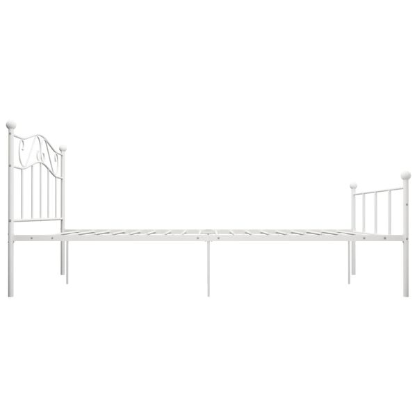 vidaXL Cadre de lit sans matelas blanc m&eacute;tal 120x200 cm