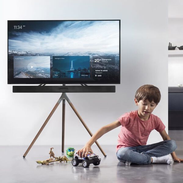 One For All Support TV à trépied 32"-65" Marron foncé
