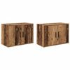 vidaXL Armoires murales de garage 2 pcs vieux bois bois d'ing&eacute;nierie