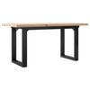 vidaXL Table basse cadre en O 100x50x45,5 cm bois de pin massif acier