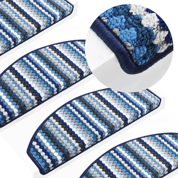 vidaXL Tapis d'escalier auto-adh&eacute;sifs 15 pcs 65x24x4 cm