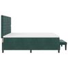 vidaXL Lit à ressorts avec matelas Vert foncé 200 x 200 cm Velours