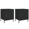 vidaXL Tables de chevet 2 pcs noir 40x40x50 cm bois d’ingénierie