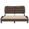 vidaXL Cadre de lit sans matelas Hvar marron 140x190 cm similicuir