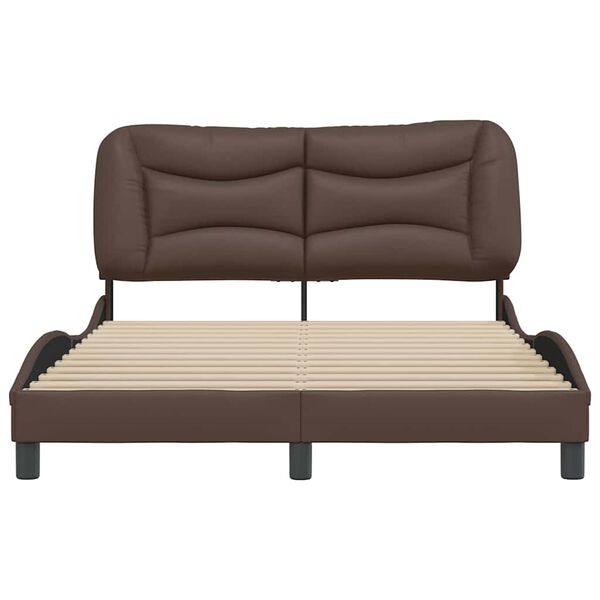 vidaXL Cadre de lit sans matelas Hvar marron 140x190 cm similicuir