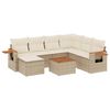 vidaXL Salon de jardin avec coussins 8 pcs beige r&eacute;sine tress&eacute;e