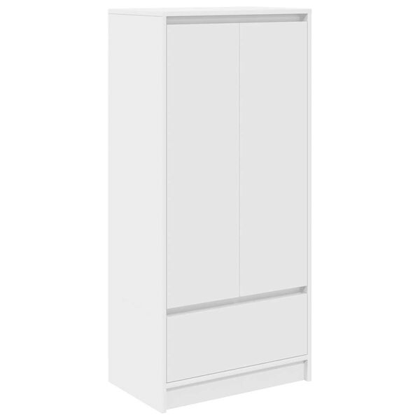 vidaXL Armoire avec tiroir blanc 55,5x34x119,5 cm bois d'ing&eacute;nierie