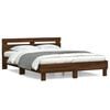 vidaXL Cadre de lit sans matelas ch&ecirc;ne marron 150x200 cm