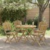 vidaXL Table de Jardin Naturel 80 x 70 cm Bambou