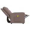 vidaXL Fauteuil de massage inclinable &agrave; 2 places taupe tissu