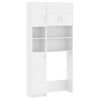vidaXL Ensemble de meuble pour machine &agrave; laver Blanc Bois d'ing&eacute;nierie
