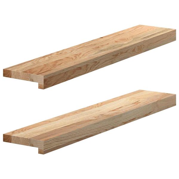 vidaXL Appuis de fen&ecirc;tre 2 pcs non trait&eacute; 80x15x2 cm bois ch&ecirc;ne massif