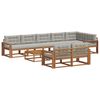 vidaXL Ensemble de canap&eacute;s d'ext&eacute;rieur 9 pcs Gris Naturel et Clair