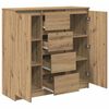 vidaXL Buffet tiroirs chêne artisanal 100,5x35x98,5 cm bois ingénierie