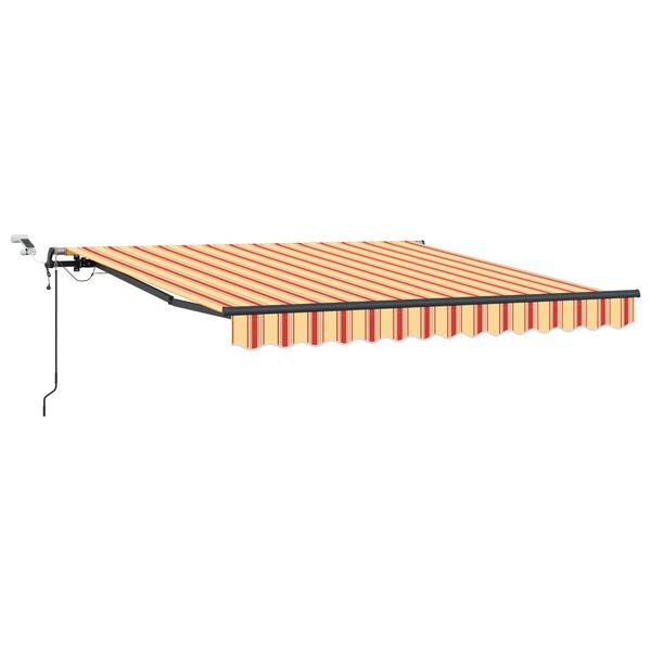 vidaXL Auvent R&eacute;tractable avec jaune et orange 350 x 250 cm tissu