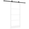 vidaXL Porte coulissante ORKDAL Blanc et Noir 93 x 202 cm