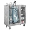 vidaXL Armoire de Golf avec roue Uni Gris b&eacute;ton 90 x 45 x 98 cm