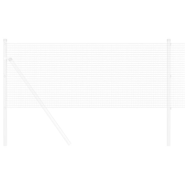 vidaXL Cl&ocirc;ture en fil soud&eacute; Argent 1.2 x 50 m