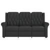 vidaXL Fauteuil de massage inclinable 3places noir brillant similicuir