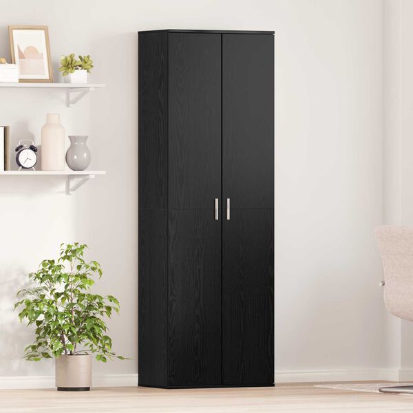 vidaXL Highboard Chêne noir 60 x 35 x 180 cm Bois d'ingénierie