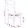 vidaXL Chaise de salle &agrave; manger 2 pcs Blanc Bois de Caoutchouc Massif