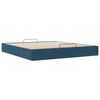 VidaXL Cadre de lit ottoman sans matelas bleu fonc&eacute; 160x200 cm velours