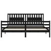 vidaXL Cadre de lit sans matelas noir 200x200 cm bois massif