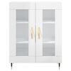 vidaXL Buffet Blanc brillant 69,5x34x90 cm Bois d'ingénierie
