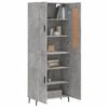 vidaXL Buffet haut Gris b&eacute;ton 69,5x34x180 cm Bois d'ing&eacute;nierie