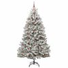 vidaXL Sapin de No&euml;l artificiel Vert et blanc 240 cm PVC et m&eacute;tal