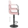 vidaXL Tabourets de bar lot de 2 rose velours
