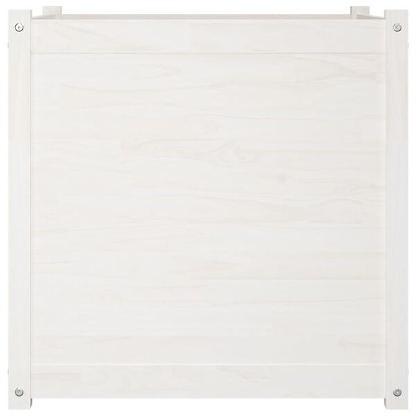 vidaXL Jardinière blanc 70x70x70 cm bois de pin massif