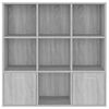vidaXL Armoire &agrave; livres Sonoma gris 98x30x98 cm