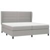 vidaXL Sommier &agrave; lattes de lit avec matelas Gris clair 200x200cm Tissu